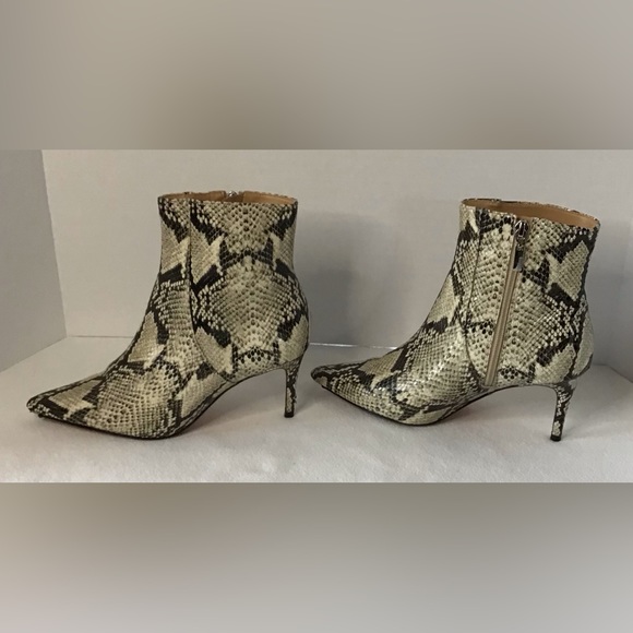 Schultz Shoes - Schutz Womens Size 7 Multicolor Snake Skin Pattern Pointed High 2” Heel Booties